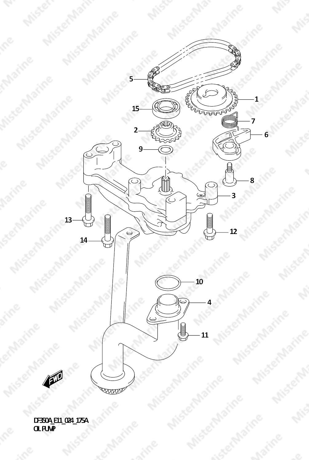 FIG.175A (1-C-15) OIL PUMP