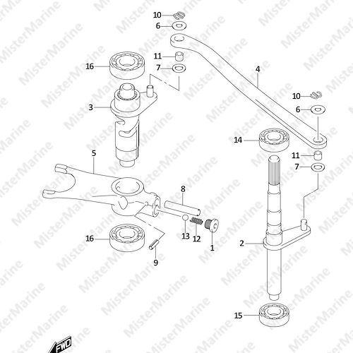 FIG.206A (1-D-3) CLUTCH ROD (E01,E11,E40)
