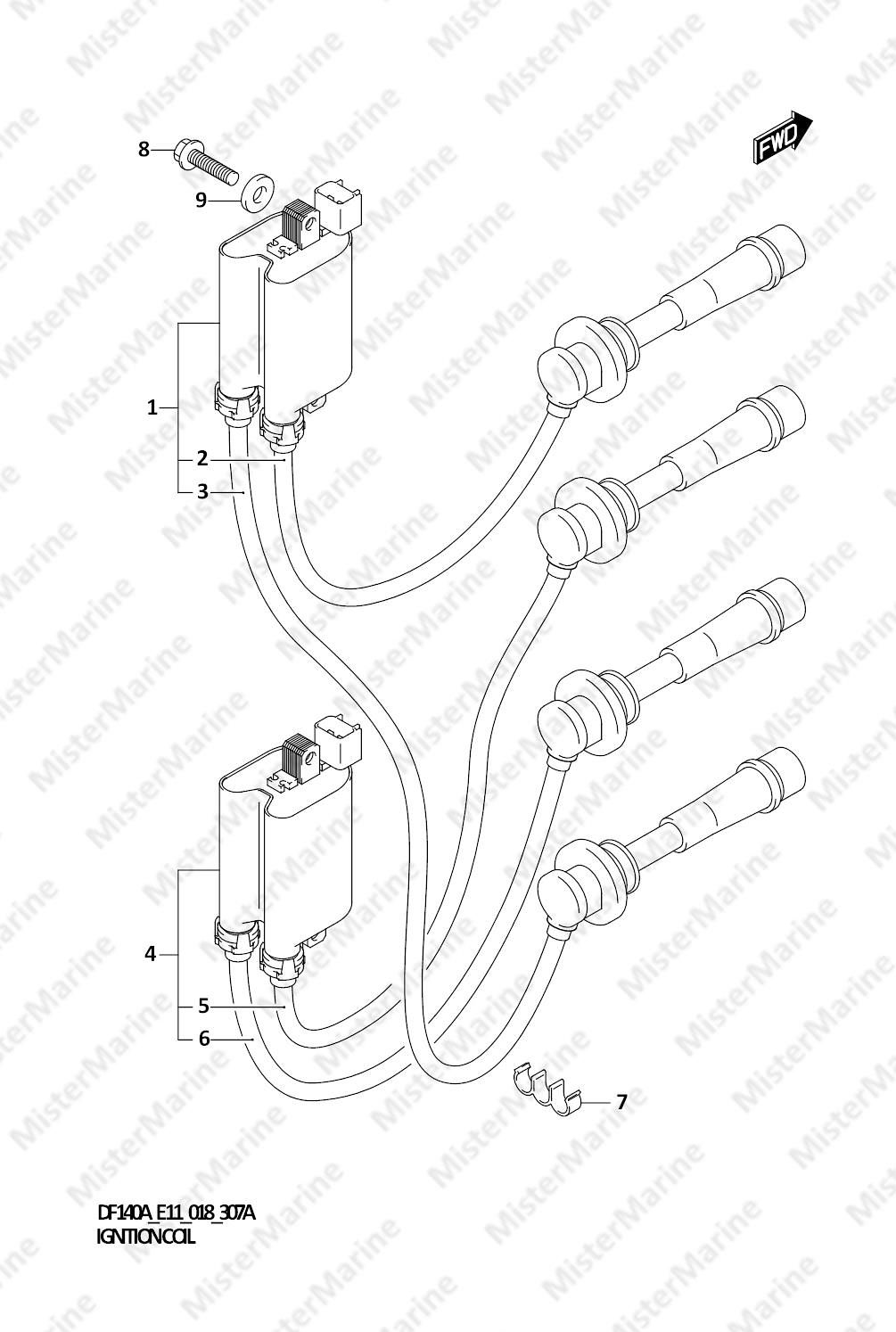 FIG.307A (1-E-2) IGNITION COIL