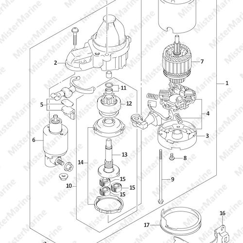FIG.301A (1-D-8) STARTING MOTOR