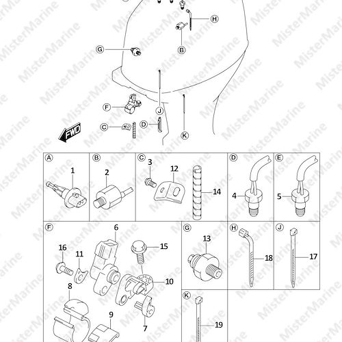 FIG.315A (1-D-11) SENSOR (DF350AMD,DF300BMD)