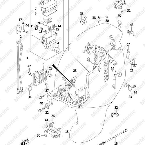 FIG.322B (1-D-13) HARNESS (DF350AMD,DF300BMD)