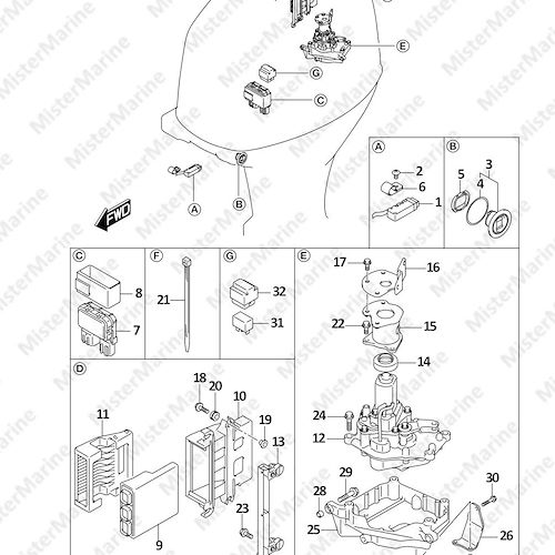 FIG.326B (1-E-2) PTT SWITCH/ENGINE CONTROL UNIT
