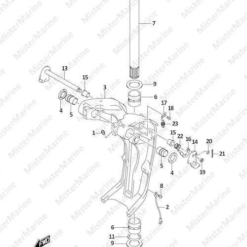 FIG.336A (1-E-7) SWIVEL BRACKET (DF350A,DF325A,DF300B)