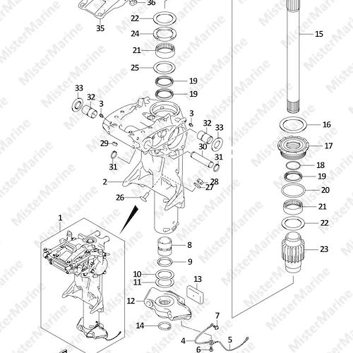 FIG.336C (1-E-8) SWIVEL BRACKET (DF350AMD,DF300BMD)