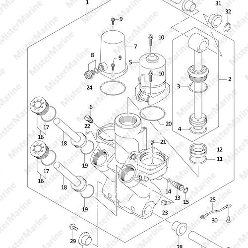 FIG.337C (1-E-12) TRIM CYLINDER (DF350AMD,DF300BMD)