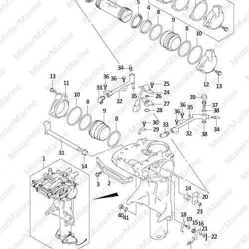 FIG.346A (1-E-15) SWIVEL BRACKET (PISTON) (DF350AMD,DF300BMD)