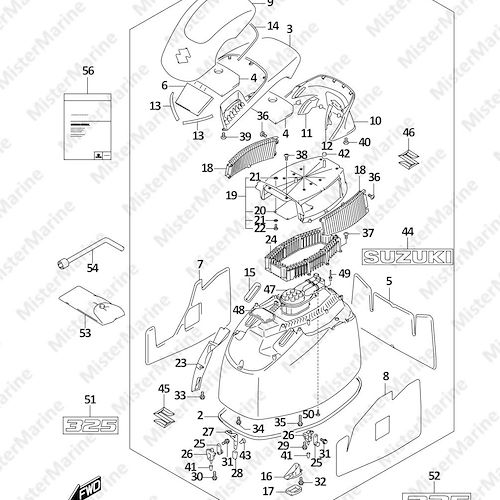 FIG.420D (1-G-3) ENGINE COVER (DF325A)