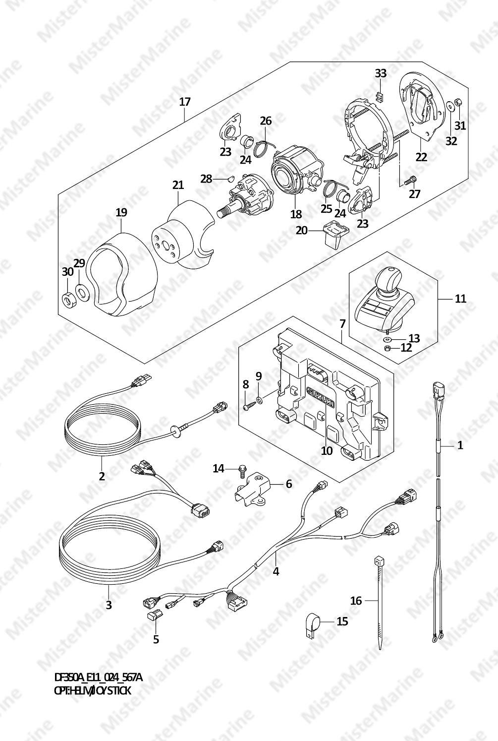 FIG.567A (1-H-5) OPT:HELM/JOY STICK (DF350AMD,DF300BMD)