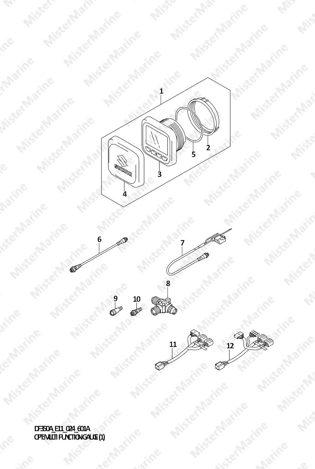 FIG.601A (1-H-7) OPT:MULTI FUNCTION GAUGE (1) (E11,E01)