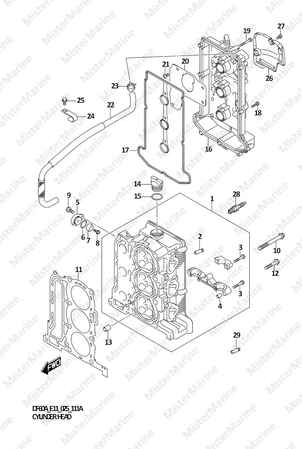 FIG.111A (1-B-2) CYLINDER HEAD