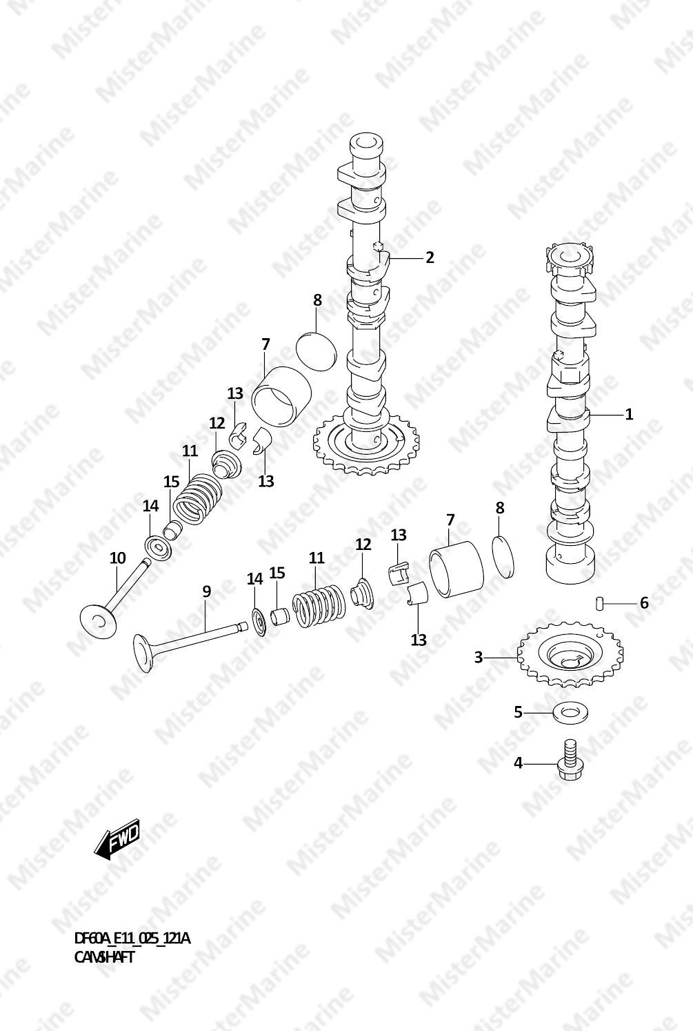 FIG.121A (1-B-6) CAMSHAFT
