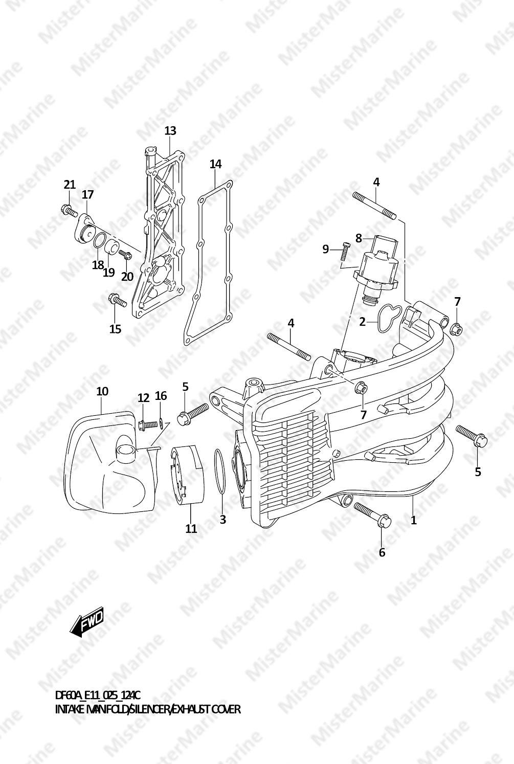 FIG.124C (1-B-10) INTAKE MANIFOLD 2020/2021