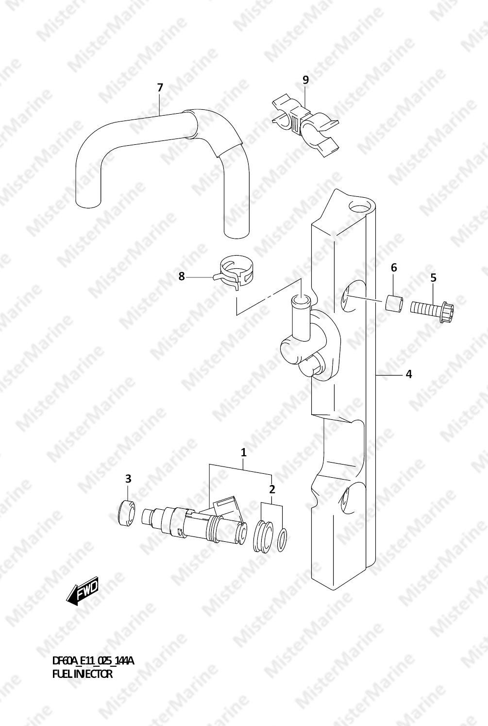 FIG.144A (1-B-14) FUEL INJECTOR (E01,E03,E11,E34)