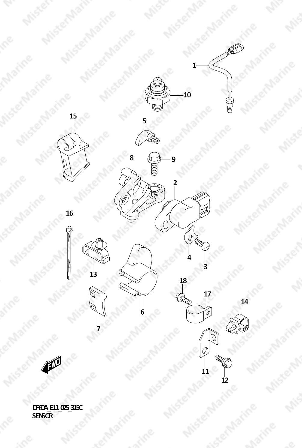FIG.315C (1-E-7) SENSOR (SEE NOTE)