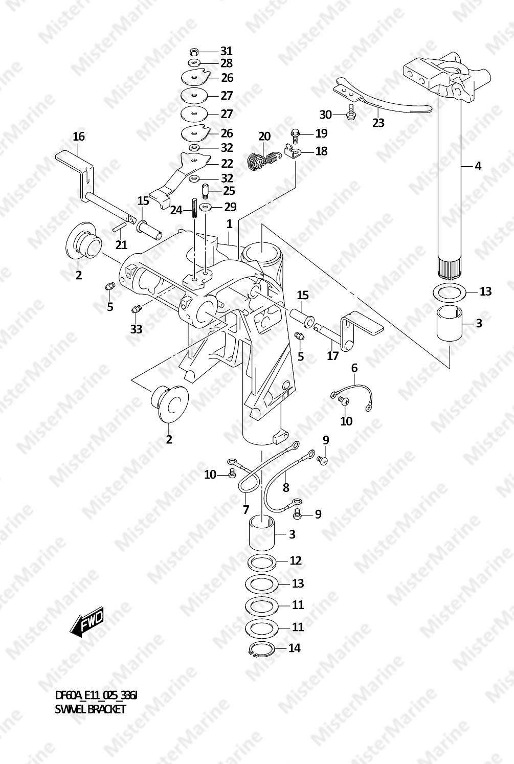 FIG.336J (1-G-8) SWIVEL BRACKET (SEE NOTE)