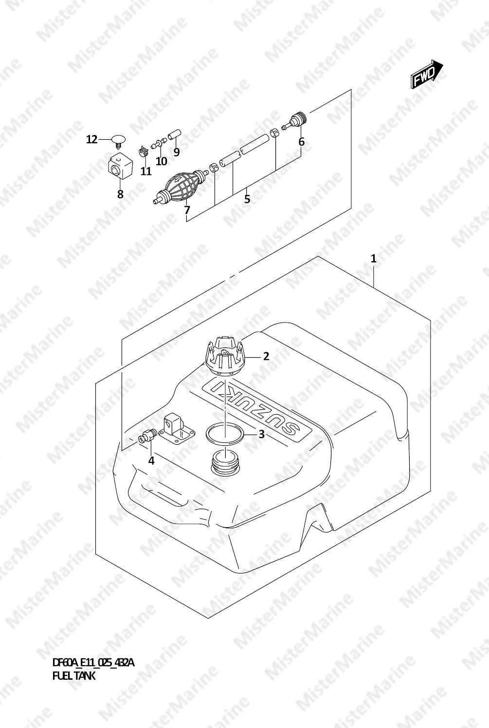 FIG.432A (1-J-13) FUEL TANK (E01,E34,E11,E40)