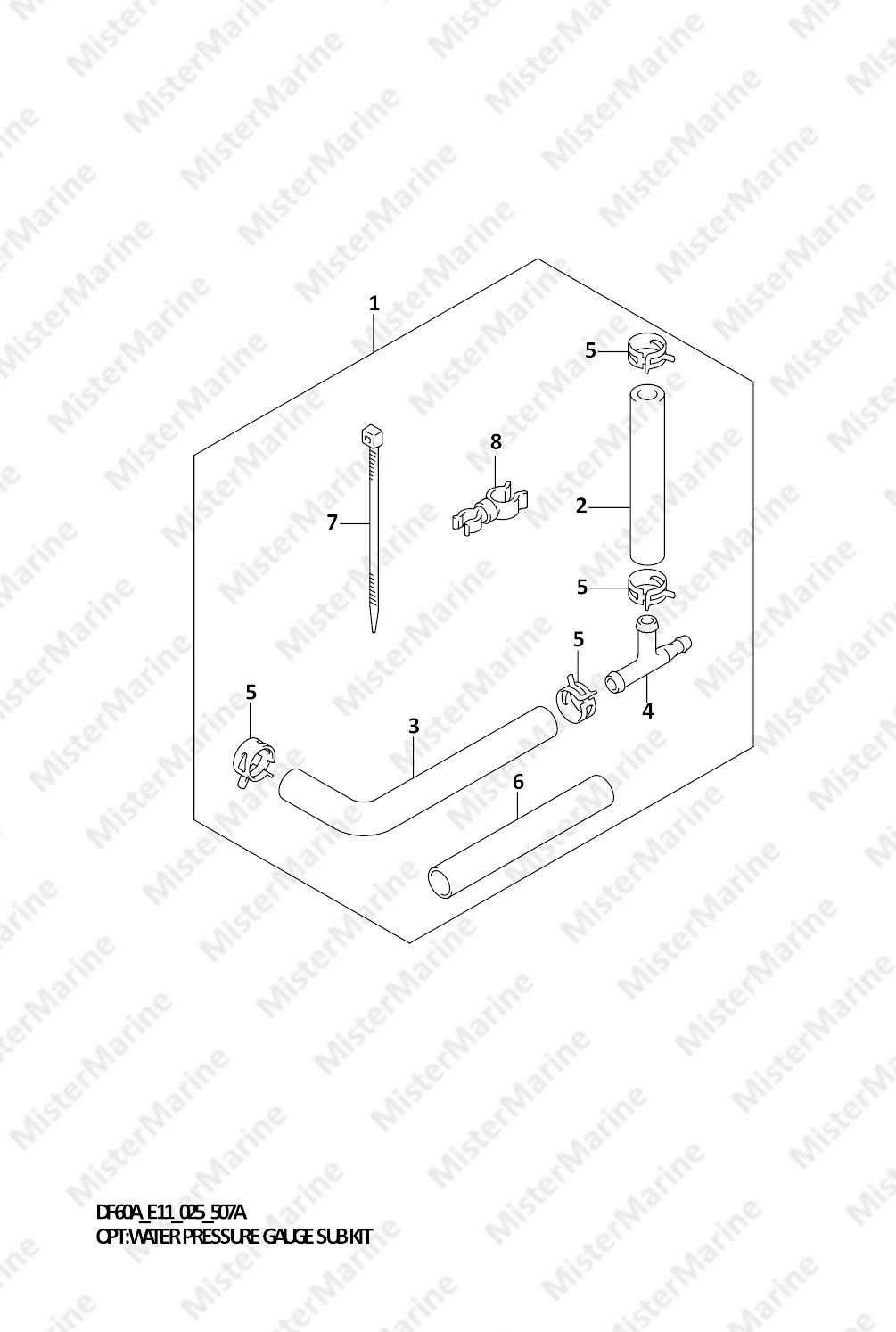 FIG.507A (1-L-7) OPT:WATER PRESSURE GAUGE SUB KIT