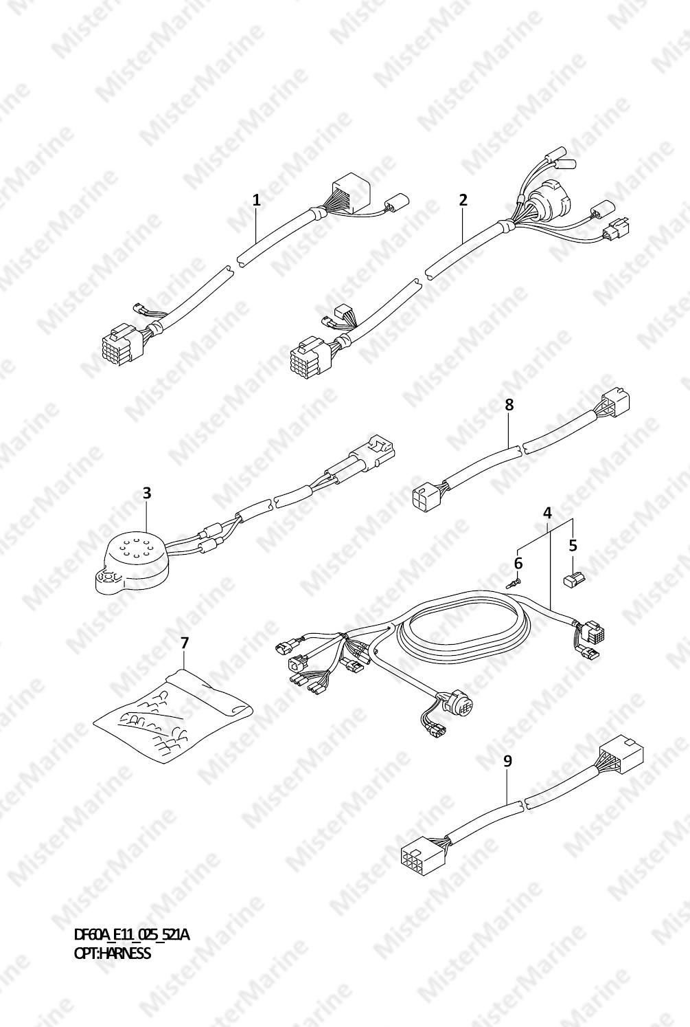 FIG.521A (2-B-2) OPT:HARNESS (SEE NOTE)
