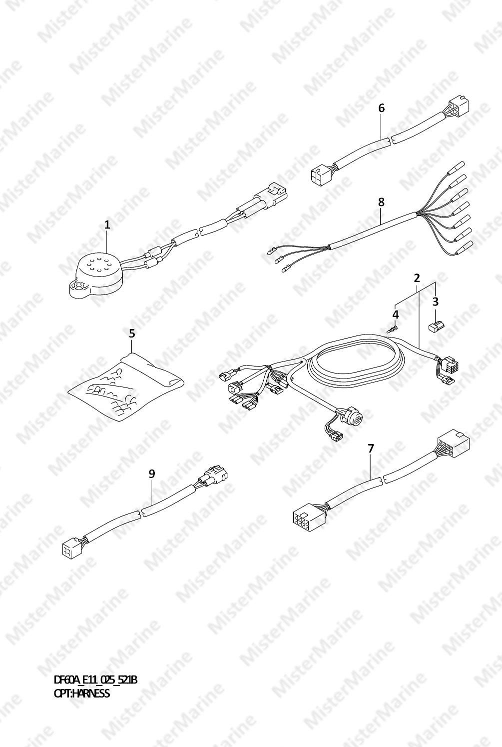 FIG.521B (2-B-3) OPT:HARNESS (SEE NOTE)