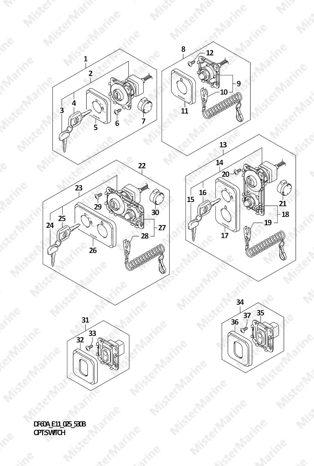 FIG.530B (2-B-8) OPT:SWITCH (SEE NOTE)