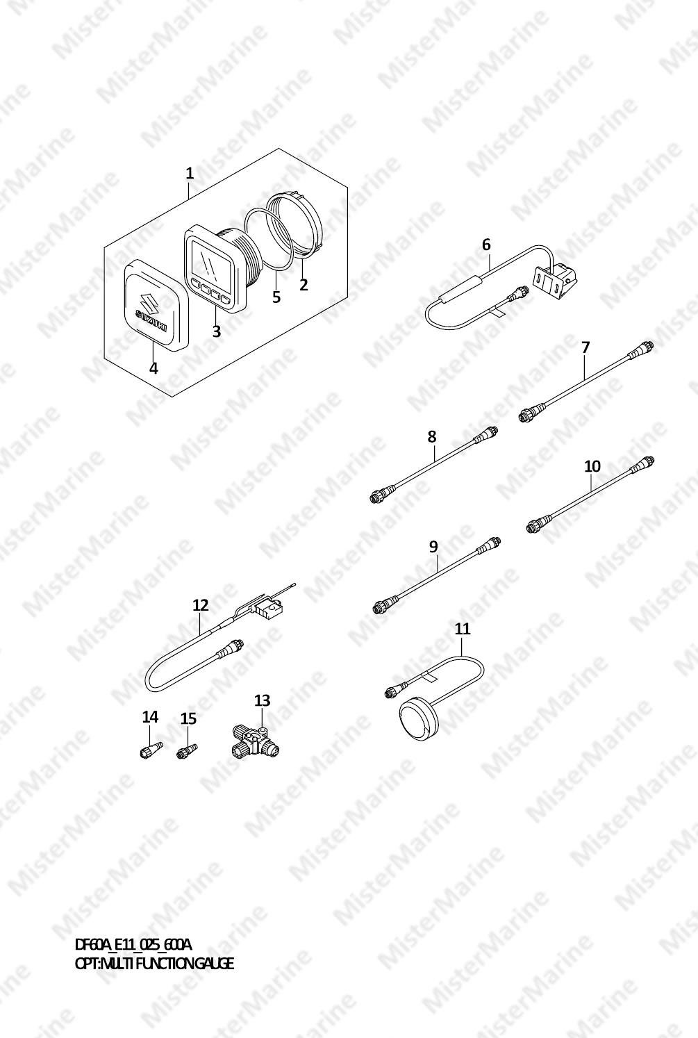 FIG.600A (2-C-11) OPT:MULTI FUNCTION GAUGE (SEE NOTE)
