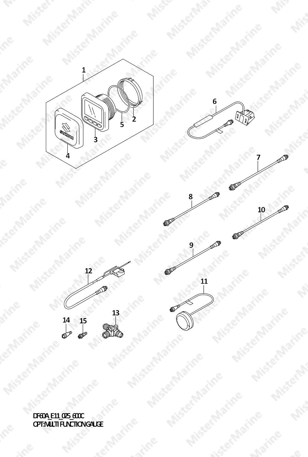 FIG.600C (2-C-13) OPT:MULTI FUNCTION GAUGE (SEE NOTE)