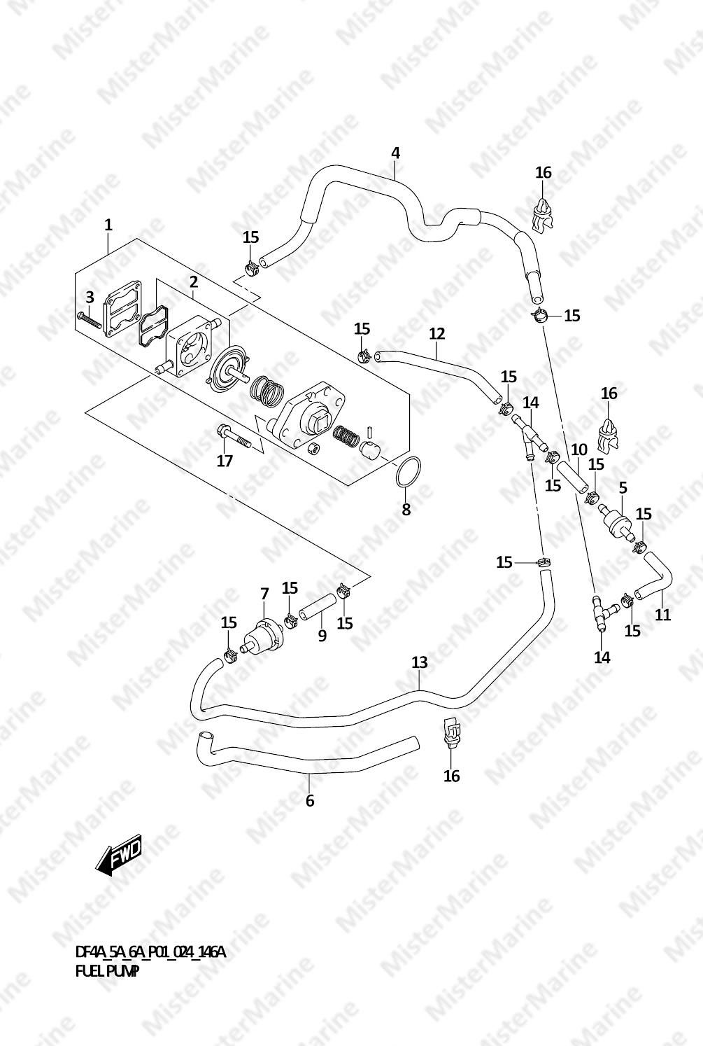 FIG.146A (1-B-9) FUEL PUMP (DF4A)