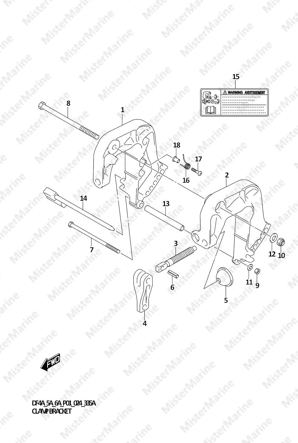 FIG.335A (1-C-7) CLAMP BRACKET