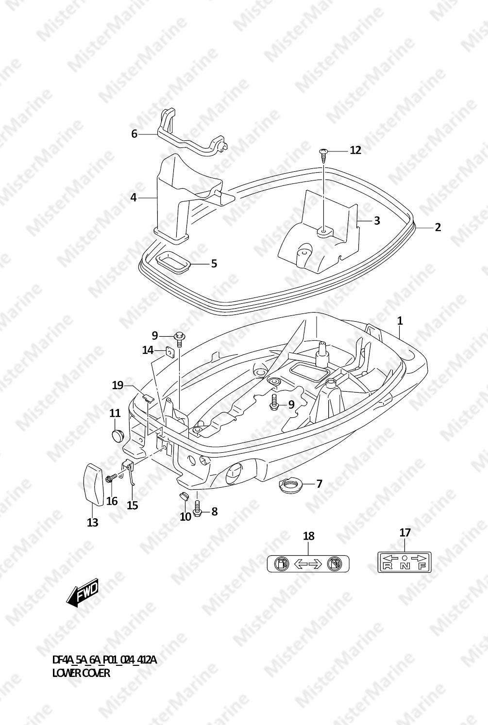 FIG.412A (1-C-11) LOWER COVER (DF4A)