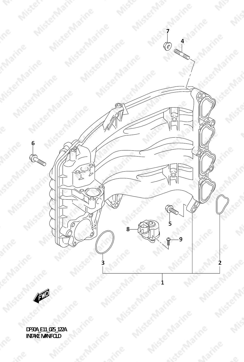 FIG.122A (1-B-12) INTAKE MANIFOLD