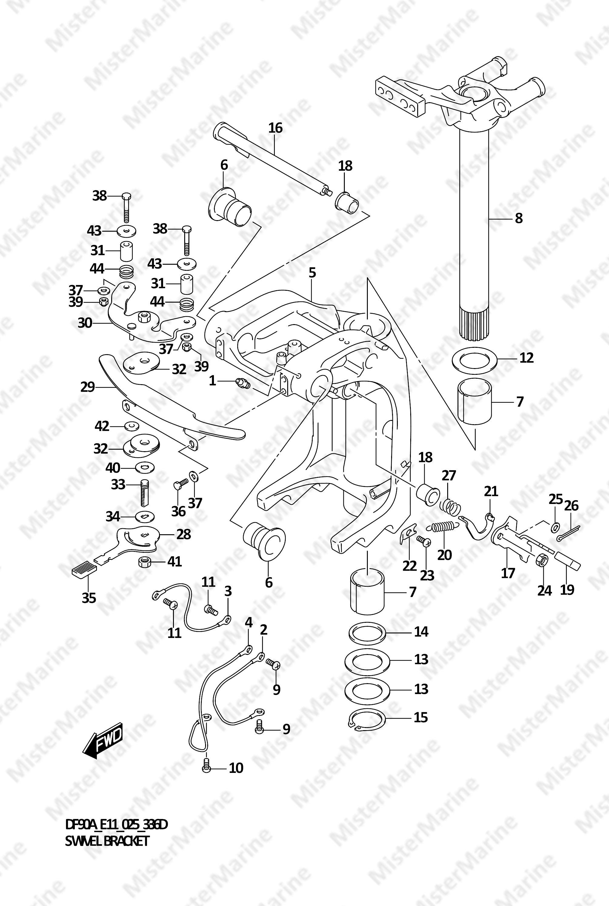 FIG.336D (1-F-11) SWIVEL BRACKET (SEE NOTE)