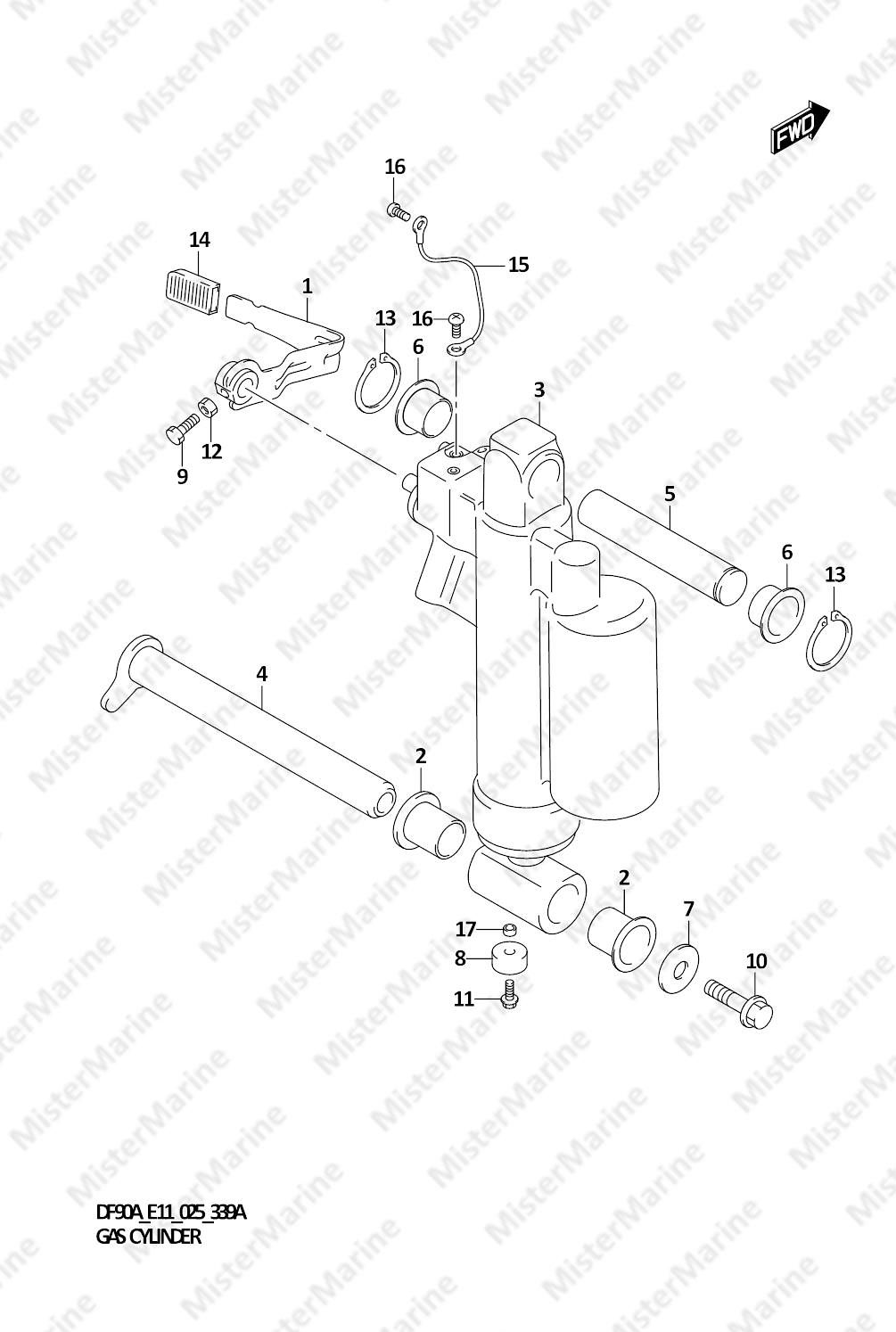 FIG.339A (1-F-14) GAS CYLINDER (DF90AWQH)