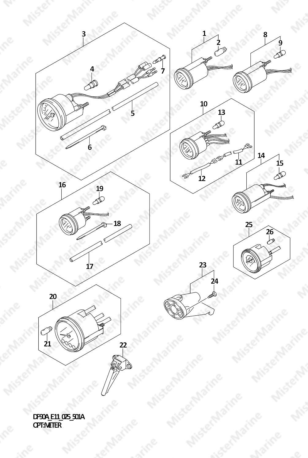FIG.501A (1-J-3) OPT:METER (DF70A,DF75A,DF80A,DF90A,DF100B)