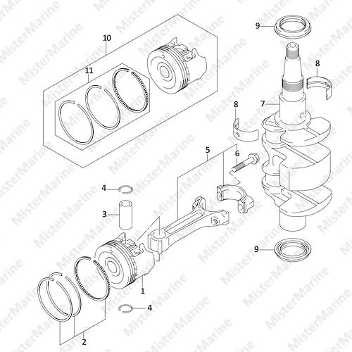 FIG.116A (1-B-4) CRANKSHAFT