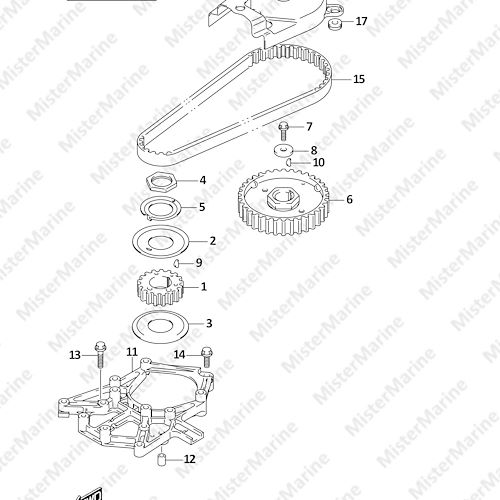 FIG.120A (1-B-5) TIMING BELT (DF8A,DF9.9A)