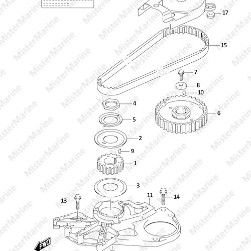 FIG.120B (1-B-6) TIMING BELT (DF8AR)