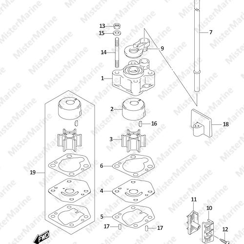 FIG.160A (1-C-3) WATER PUMP