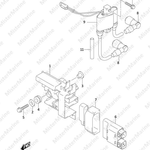 FIG.310A (1-D-4) RECTIFIER/IGNITION COIL (DF8A,DF9.9A)