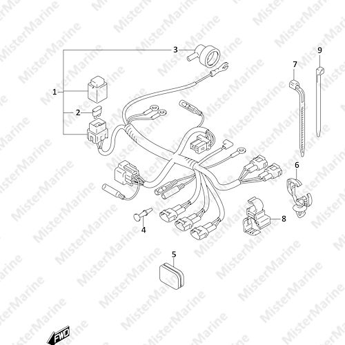 FIG.322A (1-D-6) HARNESS (DF8A,DF9.9A)