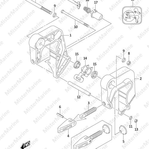 FIG.335A (1-D-10) CLAMP BRACKET (DF8A,DF9.9A)