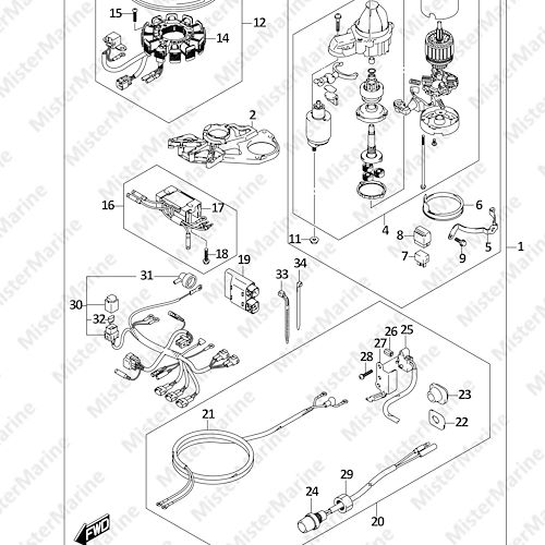 FIG.561A (1-F-13) OPT:STARTING MOTOR (MANUAL STARTER) (SEE NOTE)