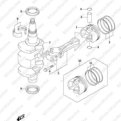FIG.116A (1-B-4) CRANKSHAFT