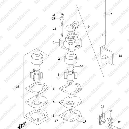 FIG.160A (1-C-2) WATER PUMP (P01)