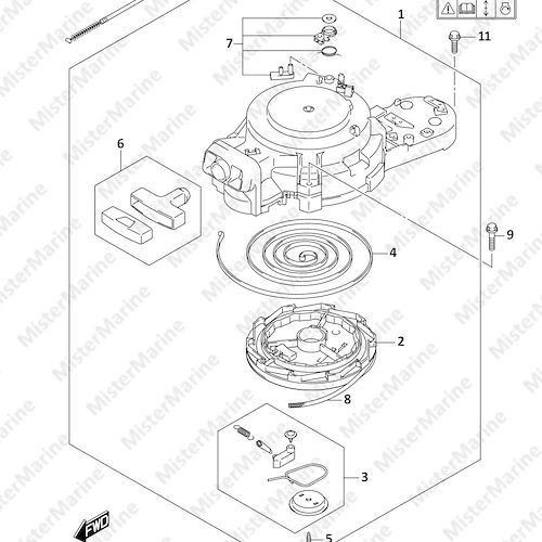 FIG.167A (1-C-8) RECOIL STARTER (SEE NOTE)