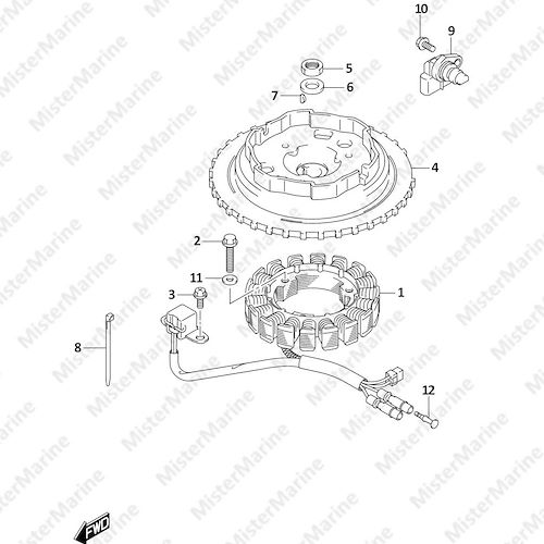 FIG.303A (1-D-5) MAGNETO (W/MANUAL STARTER)