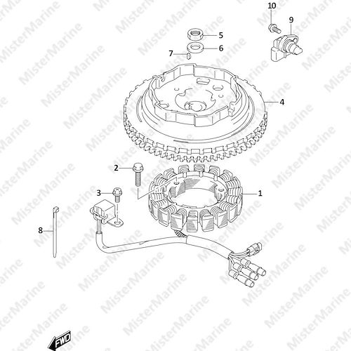 FIG.303B (1-D-6) MAGNETO (W/ELECTRIC STARTER)