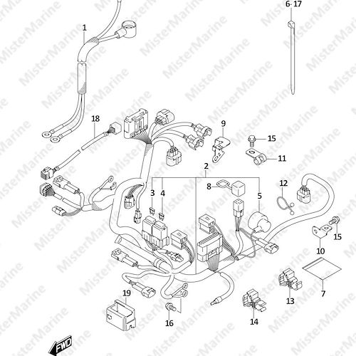 FIG.322B (1-E-2) HARNESS (DF9.9BR,DF15AR,DF20AR)