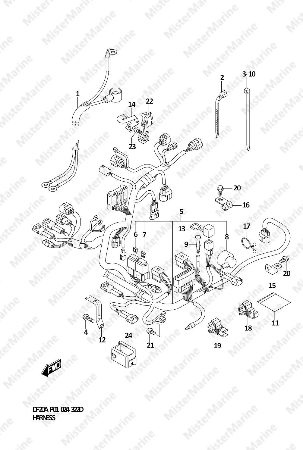 FIG.322D (1-E-4) HARNESS (DF20ATH)