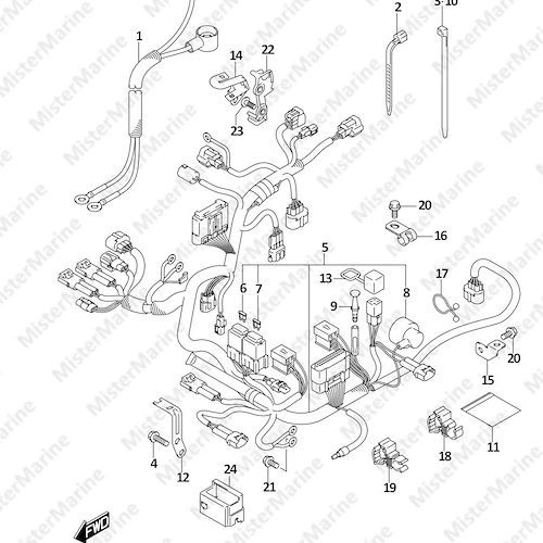 FIG.322D (1-E-4) HARNESS (DF20ATH)